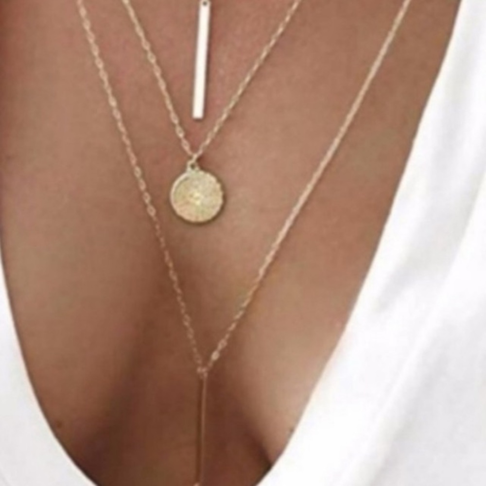 Gold tone for layered necklace.